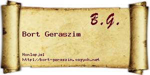 Bort Geraszim névjegykártya